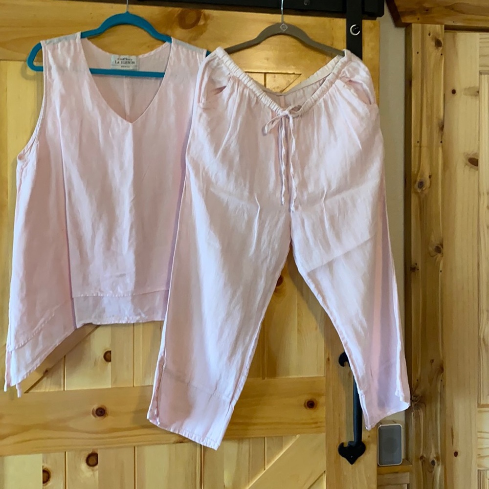 Soft pink Capri set